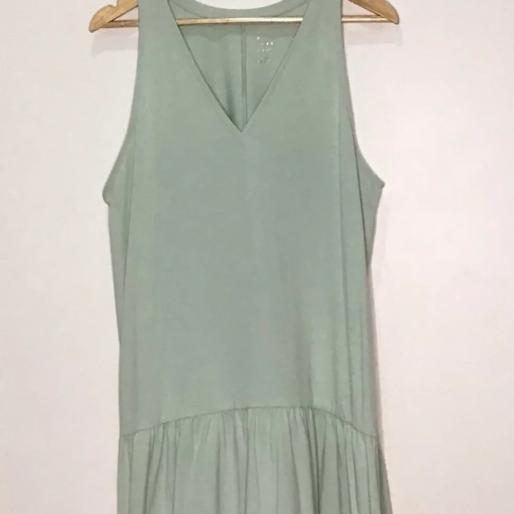 A New Day Women's Mint Green Maxi Women’s Sleeveless Dress size XL Ruffled Hem - Picture 2 of 7